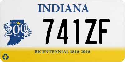 IN license plate 741ZF