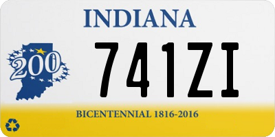 IN license plate 741ZI