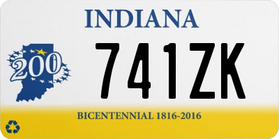 IN license plate 741ZK