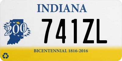 IN license plate 741ZL