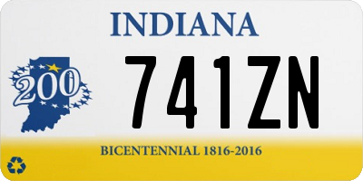 IN license plate 741ZN