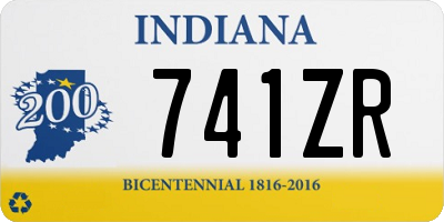IN license plate 741ZR