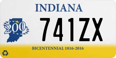 IN license plate 741ZX