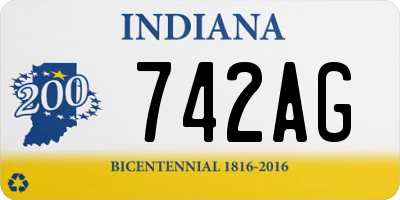 IN license plate 742AG