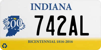 IN license plate 742AL