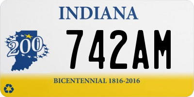 IN license plate 742AM