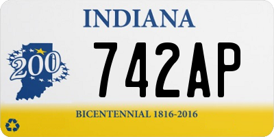 IN license plate 742AP