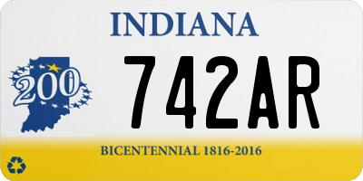 IN license plate 742AR