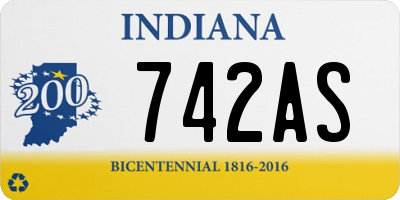 IN license plate 742AS