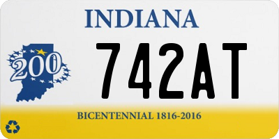 IN license plate 742AT