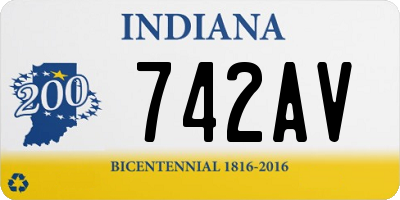 IN license plate 742AV