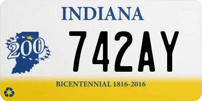 IN license plate 742AY