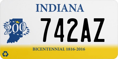 IN license plate 742AZ