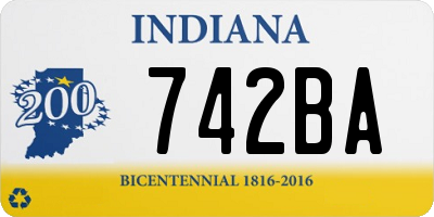 IN license plate 742BA