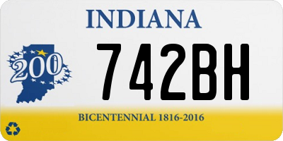 IN license plate 742BH