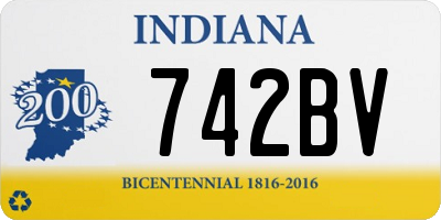 IN license plate 742BV