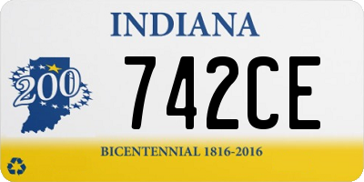 IN license plate 742CE