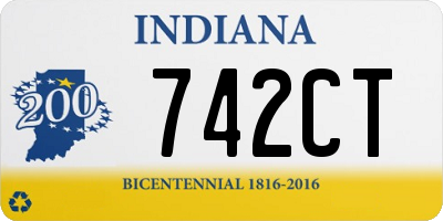 IN license plate 742CT