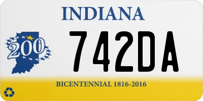 IN license plate 742DA