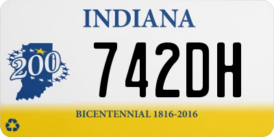 IN license plate 742DH