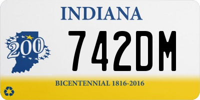 IN license plate 742DM