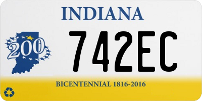 IN license plate 742EC