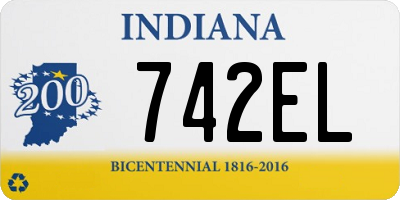 IN license plate 742EL