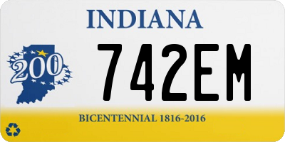 IN license plate 742EM