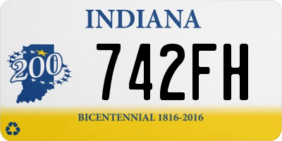 IN license plate 742FH