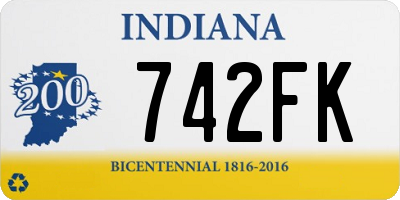 IN license plate 742FK