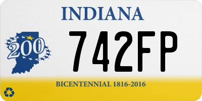 IN license plate 742FP