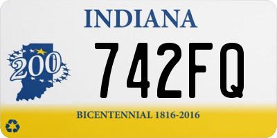 IN license plate 742FQ