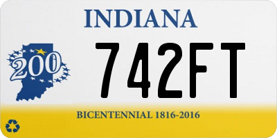 IN license plate 742FT