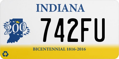 IN license plate 742FU