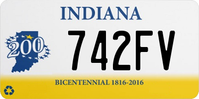 IN license plate 742FV