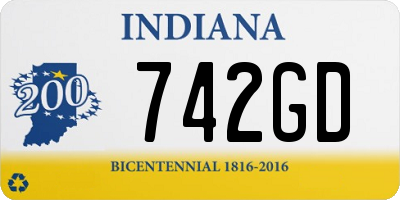 IN license plate 742GD