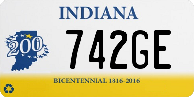 IN license plate 742GE