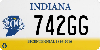 IN license plate 742GG