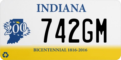 IN license plate 742GM