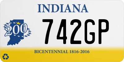 IN license plate 742GP