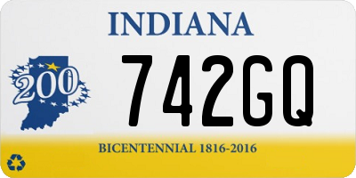 IN license plate 742GQ