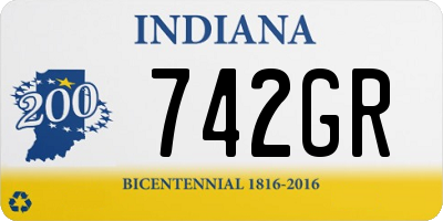 IN license plate 742GR