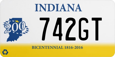 IN license plate 742GT