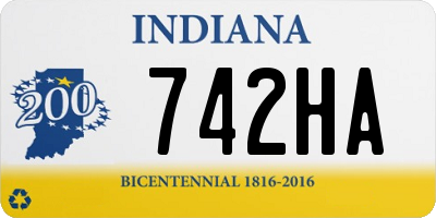 IN license plate 742HA