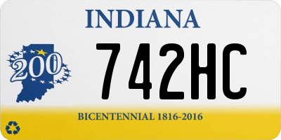 IN license plate 742HC