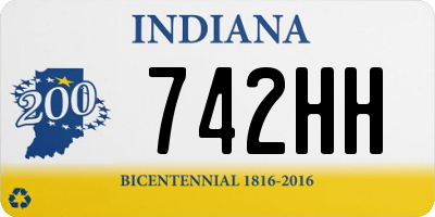 IN license plate 742HH