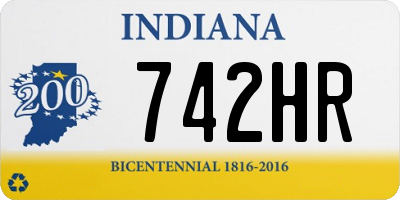 IN license plate 742HR
