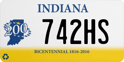 IN license plate 742HS