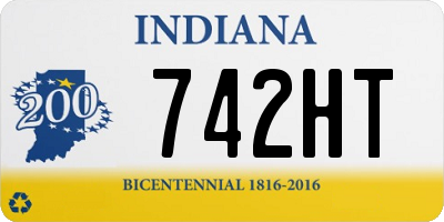 IN license plate 742HT