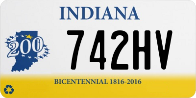 IN license plate 742HV